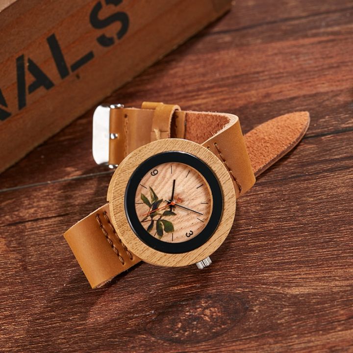 นาฬิกาไม้2020สำหรับผู้ชายนาฬิกาแบรนด์หรูนาฬิกาข้อมือไม้ไผ่แบบเรียบง่ายนาฬิกาข้อมือสายหนัง-relogio-masculino
