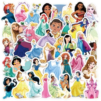 ☁ 10/30/50PCS Mix Disney Princess Stickers Snow White Frozen Cartoon Decals DIY Laptop Luggage Guitar Phone Cute Kids Sticker Pack