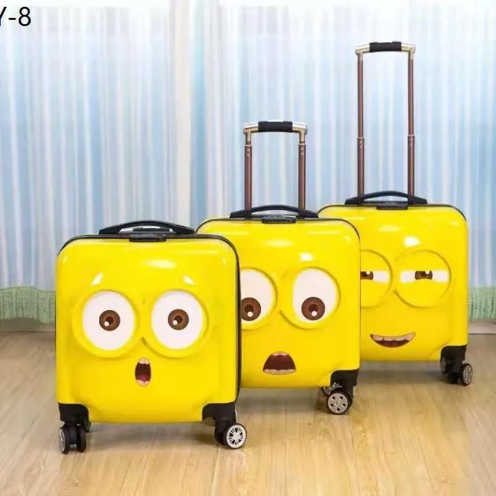 trolley wheel Cute Small Emoji Kids Traveling Luggage Password Lock
