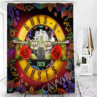 s N Roses 3D Printed Shower Curtain Waterproof Bathroom Curtain Anti-slip Bath Mat Set Toilet Rugs Carpet Home