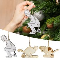 Creative Hanging Everything Troublesome Fun Funny Dog Poop Christmas Wooden Decoration Glass Christmas Garland Miniature Balls