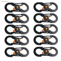 ❍▥ 5/10Pcs Outdoor Camping S Type Carabiner with Lock Mini Keychain Hook Anti-Theft Outdoor Camping Backpack Buckle Key-Lock Tool