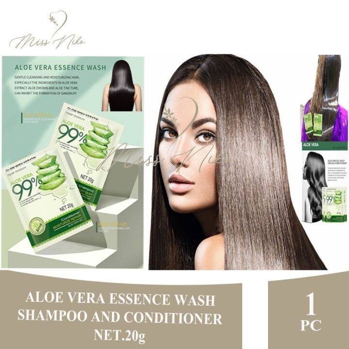 Aloe Vera Hair Shampoo/Conditioner Sachet 20g Remove dandruff and ...