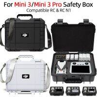 : 》:: กล่องป้องกันการระเบิดพร้อมสายสำหรับ DJI Mini 3/Mini 3 Pro กระเป๋าเดินทางกระเป๋าเก็บของสำหรับ DJI RC-N1 RC Control อุปกรณ์โดรน