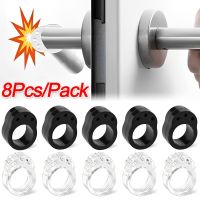 8/1Pcs Handles Door Stopper Punch-free Door Stops Transparent Round Protection Door Knob Bumper Walls Furniture Protector Pad