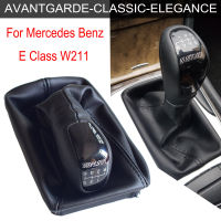 สำหรับ Benz E Class W211 S211 2002-2009รถ6เกียร์ Shift Stick Knob Lever หนัง Gaiter Boot Cover Case