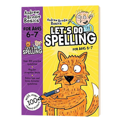 English spelling Workbook for the second grade of British primary school lets do spelling full color English version for children aged 6-7 years old Andrew Brodie