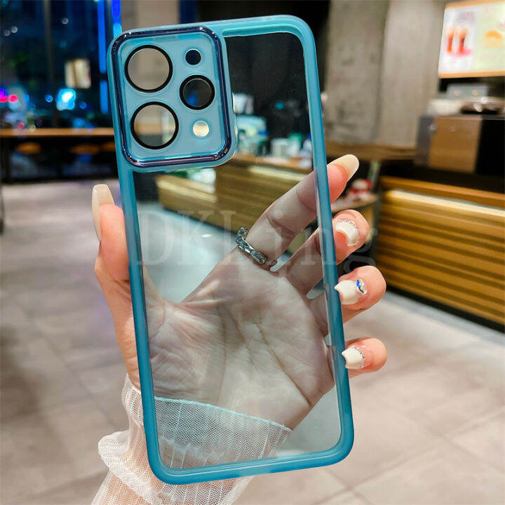 2023ใหม่เคสโทรศัพท์ป้องกันเลนส์กล้อง-redmi12-4g-ซิลิโคนนิ่มใสดูหรูหรา-xiaomi-redmi-12-12c-10a-10c-a1-a2-a2-note-12-12pro-x5-poco-เคสกระเป๋ากันกระแทก-note12สีแดง4g-5g