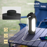 ตะเกียงตั้งแคมป์ชาร์จไฟได้โคมไฟ LED แคมป์10000MAh พร้อมโหมดหลอดไฟแบบหรี่ได้3โหมดสำหรับเต็นท์อุปกรณ์ตั้งแคมป์สำหรับการเดินป่าปิคนิคกลางแจ้งหรืออุปกรณ์ตัดไฟในร่ม