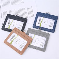 Bus Card Badge Holder Women Men Bank ID Card Holder Hospital School Card Badge Holder PU Credit Cards Bank ID