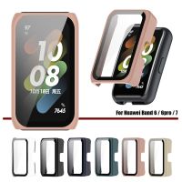 เคสกระจกนิรภัย PC แบบแข็ง ป้องกันหน้าจอ สําหรับ Huawei Band 7 6 pro NFC Honor Band 6 【BYUE】