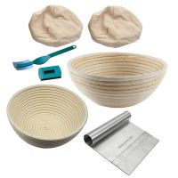 【Kitchen Best】6Pcs ขนมปังอุปกรณ์ใช้ทำ Banneton Proofing Basket ชามเบเกอรี่แป้งขนมปัง Lame Liner และ Scraper เครื่องมือสำหรับ Bakers พิสูจน์ตะกร้า