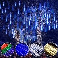 【CW】 30cm 8 Tubes Christmas Led Meteor Shower Garland Festoon Holiday Strip Light Outdoor Waterproof Fairy Light For Street Deco R4v4