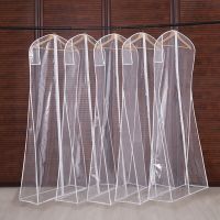 Transparent Wedding Dress Dust Cover Omniseal Extra Large Waterproof PVC Solid Wedding Garment Storage Bag Wardrobe Organisers