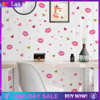 2 Pcs Love-Shaped Red Lip สติ๊กเกอร์ติดผนังห้องนั่งเล่นโรแมนติกห้องนอนตกแต่งพื้นหลัง Diy Decals สำหรับการ์ดอวยพร Journals