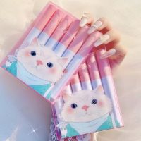 MUGE LEEN ชุดลิปกลอสแมว 6 ชิ้น Sucking Cat Girl Lip Glaze เพิ่มความเปล่งปลั่งให้ริมฝีปาก สีสด ชัด