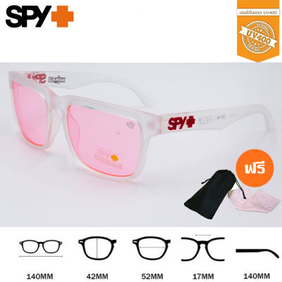 Spy6-แดง แว่นกันแดด กรอบใส แว่นแฟชั่น กันUV คุณภาพดี แถมฟรี ซองเก็บแว่น และ ผ้าเช็ดแว่น