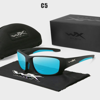 Wiley x 2021 Sports Sunglasses Men HD Polarized Sun Glasses TR90 Square Frame Reflective Coating Mirror lens UV400
