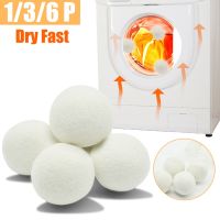 【cw】 6Pcs Reusable Wool Dryer Balls Softener Laundry Home Washing 4/5/6cm Fleece Dry Kit Ball Useful Washing Machine Accessories ！