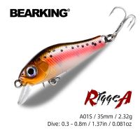 BEARKING 35mm 2.3g Silent hot model fishing lures hard bait 10color for choose minnow quality professional minnow