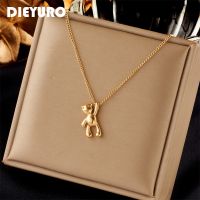 【DT】hot！ DIEYURO 316L Pendant Necklace Fashion Clavicle Chain Jewelry Birthday Lovers Gifts