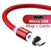 สายชาร์จแม่เหล็ก 3A สายชาร์จเร็ว for Micro USB หัวแม่เหล็กถอดได้ ยาว 1M มีรับประกัน สายชาร์จโทรศัพท์มือถือแอนดรอยด์ แข็งแรงทนทานไม่เสียง่าย แบตเต็มเร็ว รองรับ ซัมซุง วีโว้ ออปโป้ Quick charge magnetic charging cable for Android Samsung Vivo Oppo