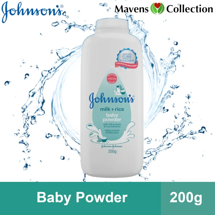 JOHNSONS Milk + Rice Baby Powder 200g by MAVENS COLLECTION Lazada PH