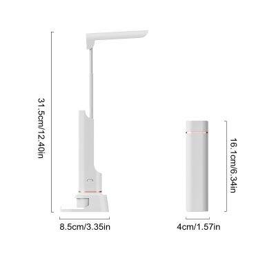 Hot 4-In-1 Multi-Function LED ตารางชาร์จพับไฟฉายโคมไฟตั้งโต๊ะ Touch Dimming ที่วางศัพท์มือถือไฟอ่านหนังสือ Gift