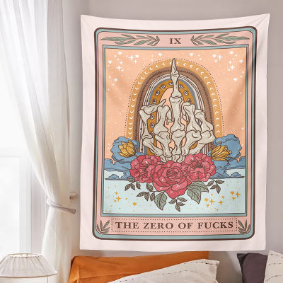 【cw】Tarot Hippy Skull Tapestry Wall Hanging The audacity Rainbow Eye Tapestries poster Divination Bedspread Beach Mat Home Decor