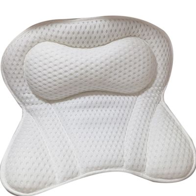 White Butterfly Bath Pillow Breathable Bathroom Cushion Accersories for Home Bathroom Accessories with Suction Cups(A)