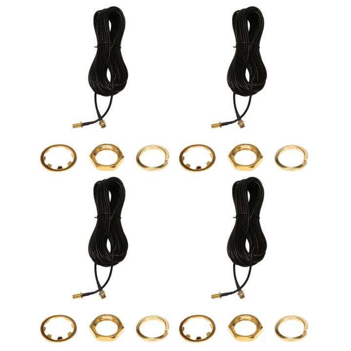 4X RP SMA Male to Female Wifi Antenna Connector Extension Cable Black 10 M Lazada PH