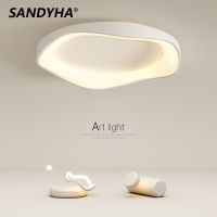 SANDYHA Simple Art Round Led Ceiling Lamp Para Sala Light for Bedroom Living Room Lampa Sufitowa Lampara Techo Lampe Plafonnier*