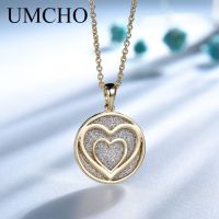 Umcho แววทองหัวใจ925เงินสเตอร์ลิงสร้อยคอจี้สำหรับผู้หญิงครบรอบวันเกิดปาร์ตี้เครื่องประดับที่ดี