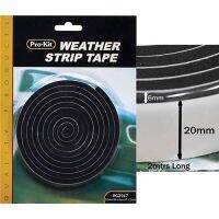 เทปโฟมกันน้ำสีดำกันน้ำ 20MM X 6MM X 2M TAPE - WEATHERSTRIP FOAM BLACK 20MM X 6MM X 2M RG2917