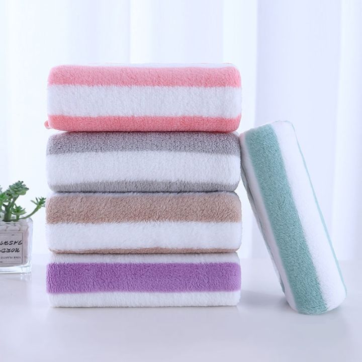 cc-35x75cm-coral-fleece-microfiber-striped-adult-household-textiles-soft-woman-girls-sauna-spa-absorbent