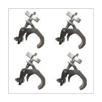 4Pcs Aluminium Light Hooks Moving Head Light Hooks Spring Claw Shaped Hooks Stage Lighting Fixtures