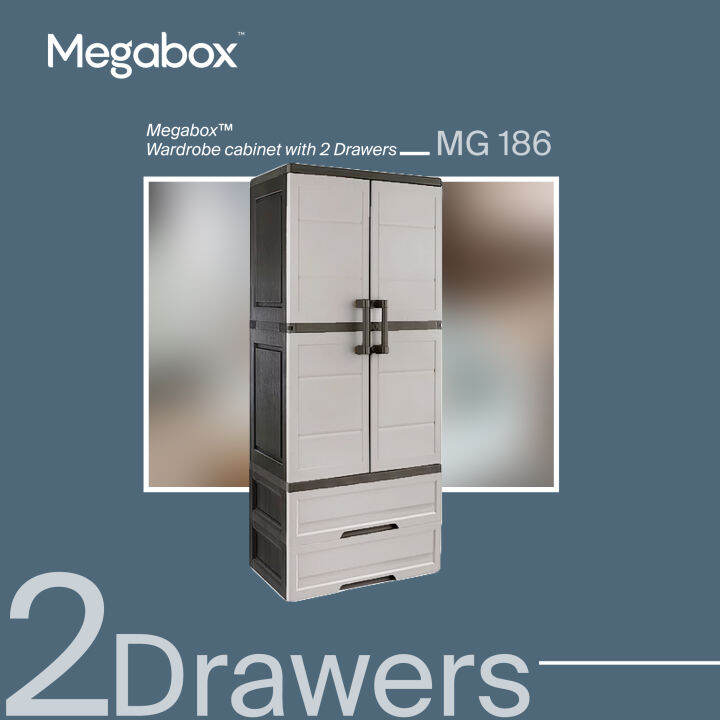 Megabox MG186 Wardrobe With 2 Drawers Lazada PH