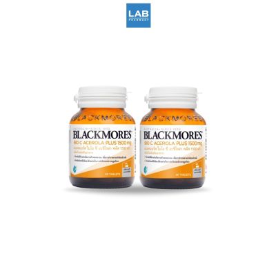 Blackmores Bio C Acerola PLUS 1500 mg (Dietary supplement) 2x40 Tablets แบลคมอร์ส ไบโอ ซี อะซีโรลา พลัส 1500 มก. (ผลิตภัณฑ์เสริมอาหาร) 1 ขวด บรรจุ 2x40 เม็ด