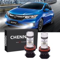 New หลอดไฟตัดหมอก LED 6000K สีขาว สําหรับ Honda City 2015 2016 2017 2018 2019 2 ชิ้น