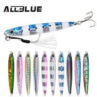 [HOT LIAXLLWISAAZH 534] ALLBLUE WAHOO SLIM โลหะ Jig Shore Jigging ช้อนหล่อลาก20G 30G 40G 60G SeaBass Lure เหยื่อประดิษฐ์ตกปลาเกียร์