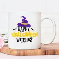 Happy Halloween Witches Water Cup Friends and Girls Team Series Mug Witch Hat Cartoon Printed Nordic Coffee Cup