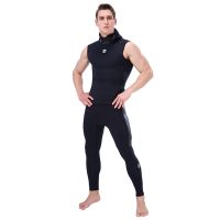 Hooded Scuba Diving Vest 3mm Neoprene Men Wet Suit Drifting Swimwear Snorkeling Sleeveless Vest with Cap