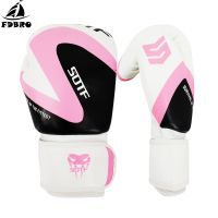 FDBRO New Adults Women/Men Boxing Gloves Leather MMA Muay Thai Boxe De Luva Mitts Sanda Equipments Punching Pretorian MMA Train