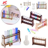 【CW】☄  1:6 1:12 Dollhouse Miniature Laboratory Tools Test Tube Rack Set Chemistry School Scene Dolls Accessories