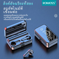 Romoss ใหม่ S20 กระจกหูฟังไร้สายบลูทู ธ รุ่น 5.2 หูฟังบลูทู ธ หูฟังสเตอริโอแบบ Dual Hi-Fi หูฟังกีฬาเหงื่อ