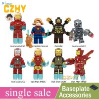 กัปตัน Marvel Leging Minifigures ซูเปอร์ฮีโร่ Outrider ไอรอนแมน MK50 MK1 MK5 MK85 MK41บล็อกตัวต่อชุดแบบอิฐของเล่นสำหรับเด็ก WM6055【cod】