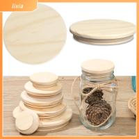 LIXIA ใช้ซ้ำได้ ฝาปิดผนึกขวด องค์การครัว ที่เก็บกระป๋อง ฝาไม้ Mason Jar Lid ผ้าคลุมปากกว้าง