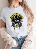 Kaus Band Gunn Roses เสื้อคอกลมแขนลำลองขาสั้นคุณภาพสูง2023ของวงดนตรีร็อคอเมริกันพิมพ์ลายแฟชั่น100% ฤดูร้อน