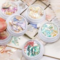 KDJFJEOFML สีสัน เงางาม พื้นผิว DIY เปลือกมุกฝาน เพ้นท์เล็บ เล็บ Rhinestones เปลือกหอยธรรมชาติ ตกแต่งเล็บ 3 มิติ