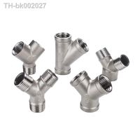 ❀♕ 1/4 3/8 1/2 3/4 1 1-1/4 1-1/2 BSP Female Male Thread Y Type 3 Three Way 304 Stainless Steel Pipe Fitting Connector